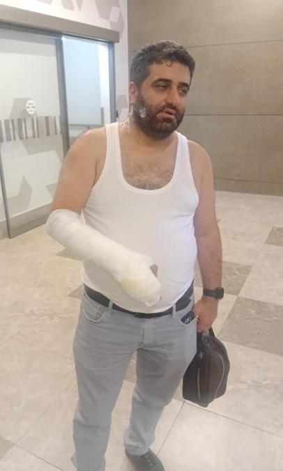 Tamir sırasında TIRın sağlam lastiği patladı; 1 yaralı