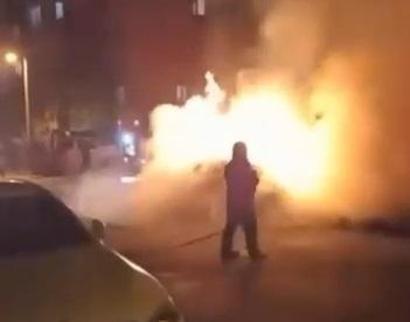 Bursada seyir halinde yanan otomobil alev topuna döndü