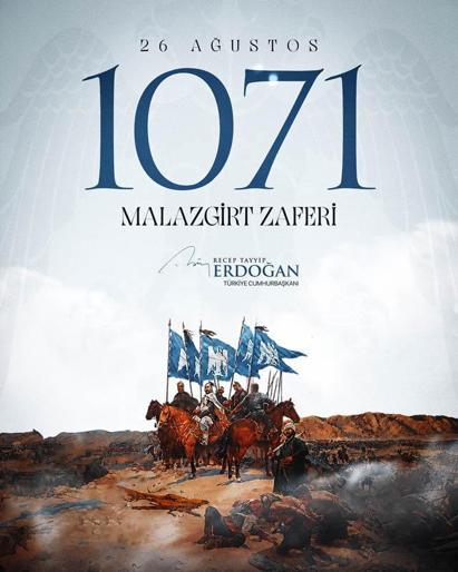Cumhurbaşkanı Erdoğandan Malazgirt Zaferi mesajı