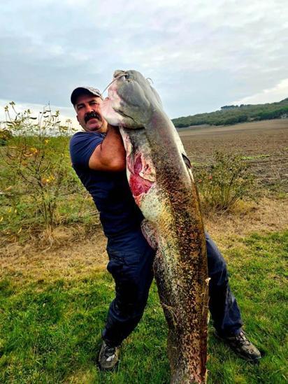 Oltayla 70 kiloluk yayın yakaladı