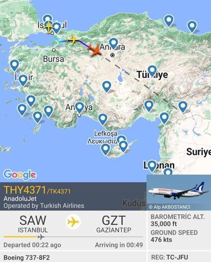 Gaziantep Havalimanında uçuşlar normale döndü