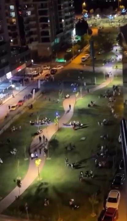 Bursa’da deprem paniği kamerada