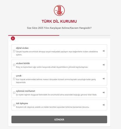 Yılın kelimesi önerileri halk oylamasına açıldı