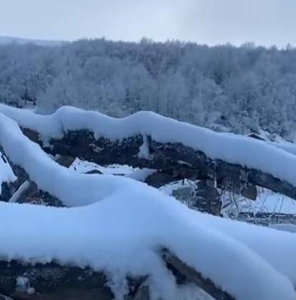 Amasyada yaylalar beyaza büründü