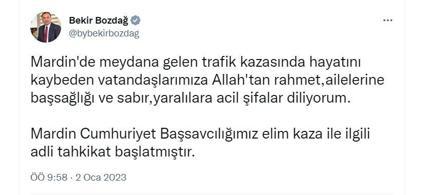 Mardinde hafif ticari araç şarampole yuvarlandı: 6 ölü, 5 yaralı