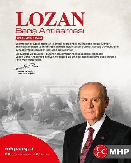 Bahçeliden Lozan mesajı