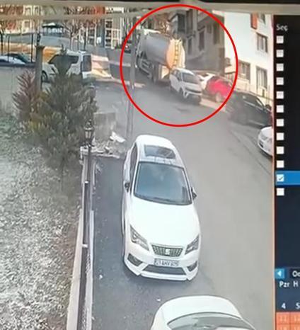 Batmanda freni boşalan tanker 8 araca çarptı