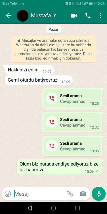 Kayıp denizcileri arama çalışmaları 4üncü gününde