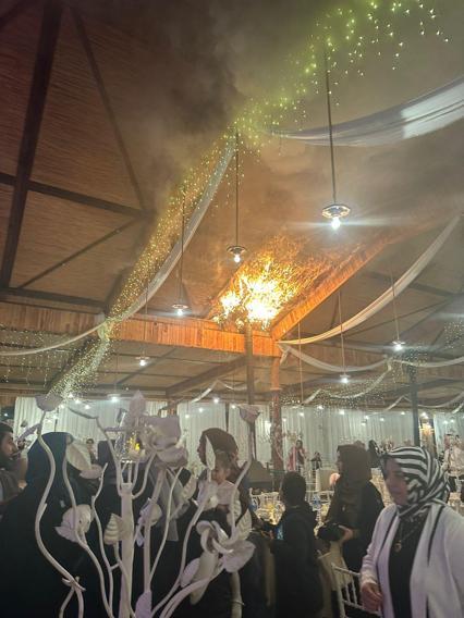 Mersinde, düğün salonunda korkutan yangın