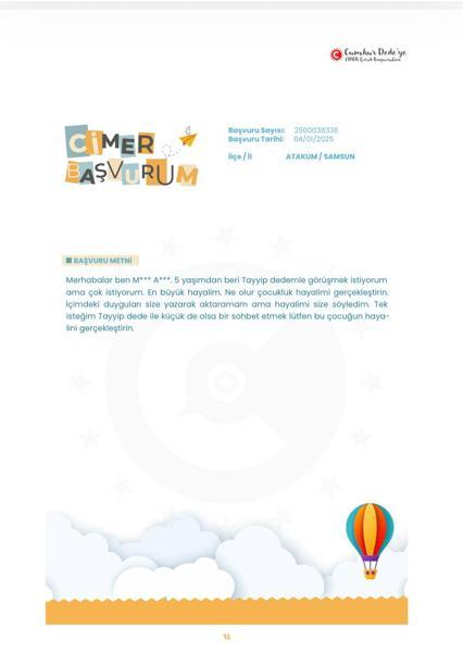 Çocuklardan CİMERe binlerce başvuru