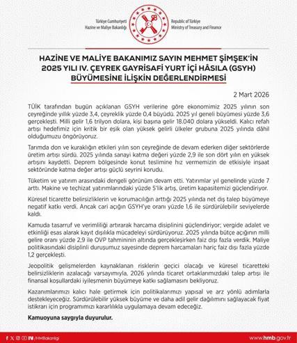 Bakan Şimşek: Yüksek gelirli ülkeler grubuna dahil olduğumuzu öngörüyoruz