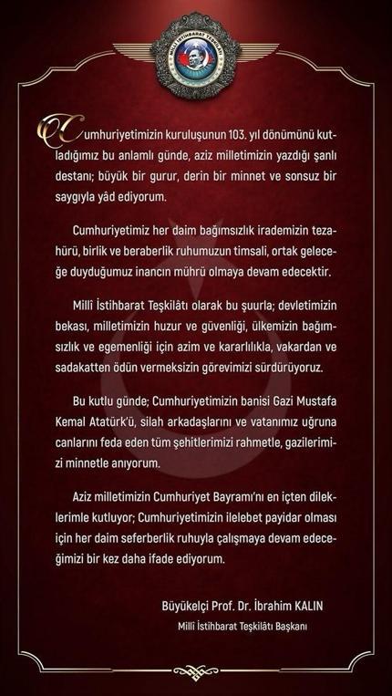Siyasilerden Cumhuriyet Bayramı mesajı