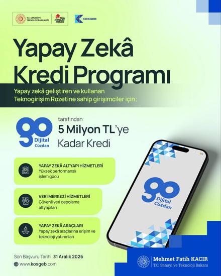 Bakan Kacır: Teknogirişim Rozeti sahibi girişimcilere 5 milyon TLye kadar kredi sunuyoruz