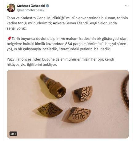 Tarihi mühürler, Ankarada sergilenmeye başlandı