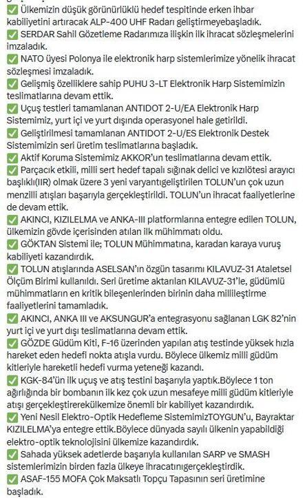 ASELSAN Genel Müdürü Akyol: Finansal ve teknolojik performansımızla 2025e damga vurduk