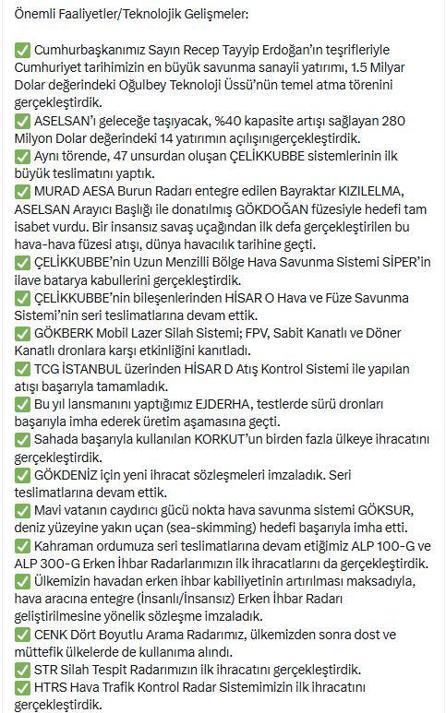 ASELSAN Genel Müdürü Akyol: Finansal ve teknolojik performansımızla 2025e damga vurduk