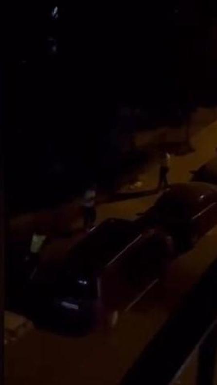 Başakşehirde polise mukavemet gösteren şüphelinin yakalanma anları kamerada