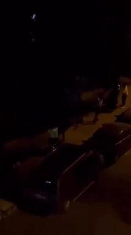 Başakşehirde polise mukavemet gösteren şüphelinin yakalanma anları kamerada