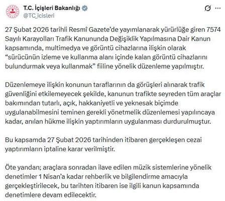 Araçlara sonradan taktırılan sistemlere yönelik cezalar iptal edildi