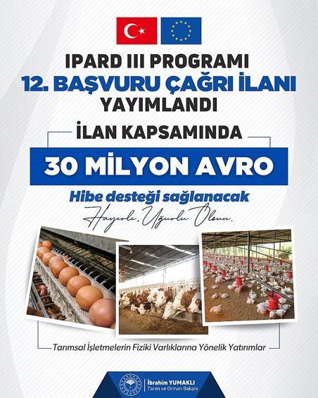 Bakan Yumaklıdan IPARD 3 Programı açıklaması