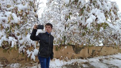 Erzurumda kar yağdı