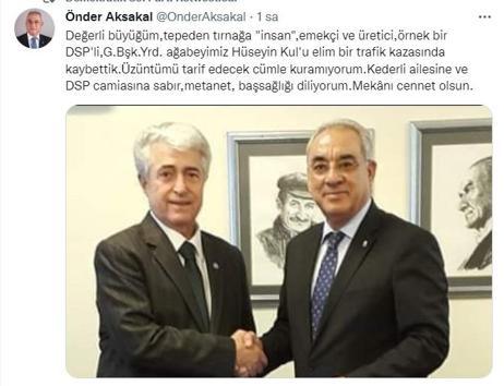 DSP Genel Başkan Yardımcısı Hüseyin Kul, kazada hayatını kaybetti