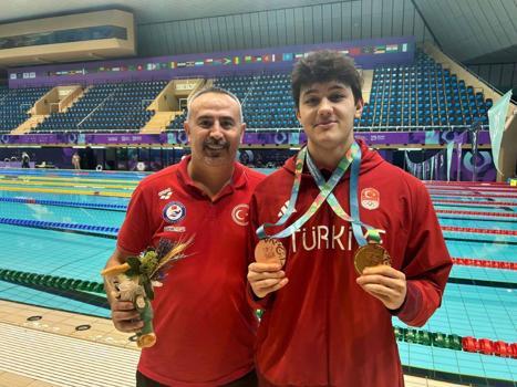 Denizlili yüzücü Ahmetten Riyadda tarihi başarı