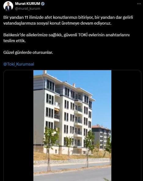 Bakan Kurumdan sosyal konut paylaşımı