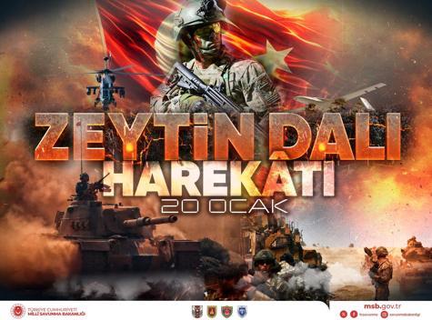 MSBden Zeytin Dalı Harekatı paylaşımı