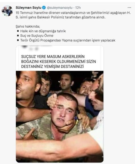 15 Temmuz paylaşımı nedeniyle gözaltına alınan Erdek eski belediye başkanı serbest bırakıldı