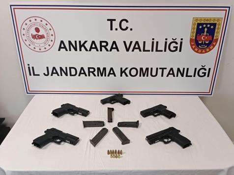 Ankarada silah operasyonu; 5 adet tabanca ele geçirildi