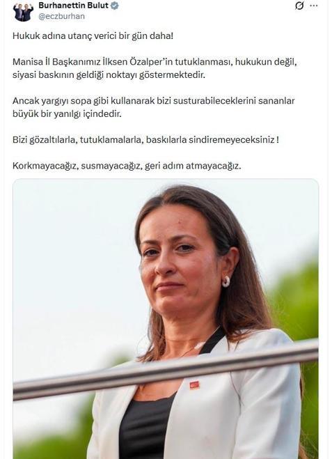 Yeni Parti Manisa İl Başkanı Özalper, tutuklandı