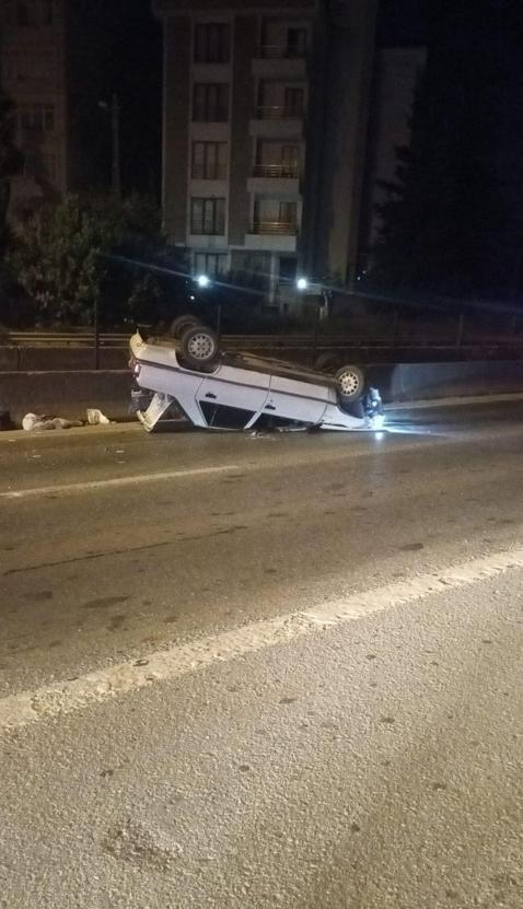 Kartalda otomobil takla attı: 2 yaralı