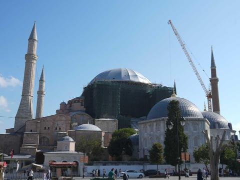 Ayasofya’da doğu yarım kubbede güçlendirme ve konservasyon çalışmaları başlıyor