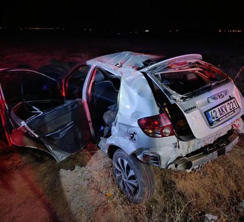 Kontrolden çıkan otomobil şarampole devrildi: 1 ölü, 3 yaralı