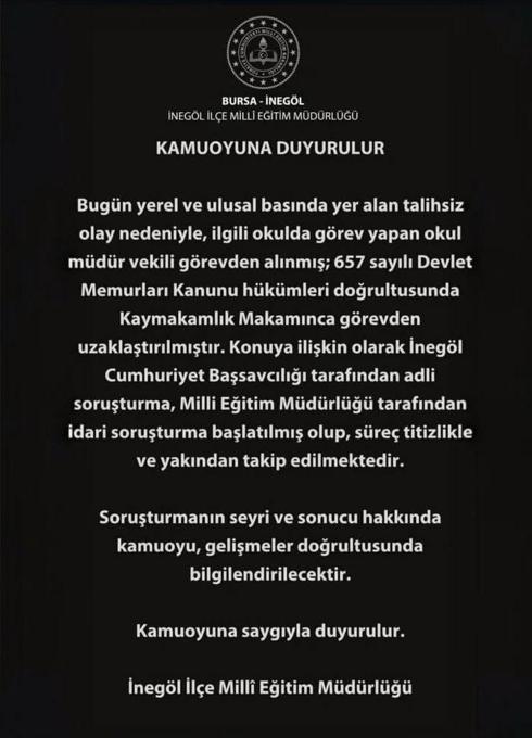 Okul müdürünün, öğrenciyi yakasından tutup yere savurduğu görüntülere inceleme