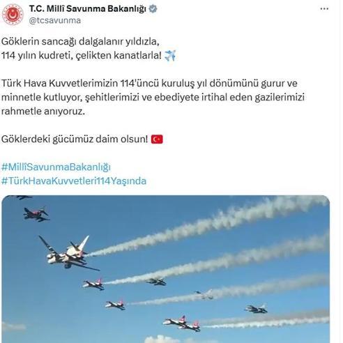 MSBden Hava Kuvvetlerinin 114üncü kuruluş yıl dönümüne özel klip