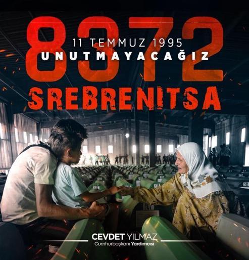 Cevdet Yılmaz, Srebrenitsa Soykırımında hayatını kaybedenleri andı