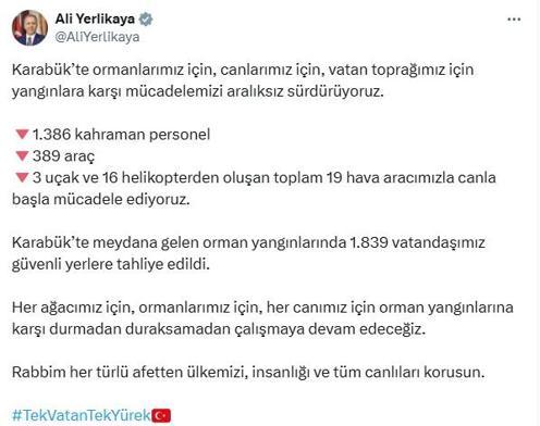 Karabük’teki orman yangınları 5’inci günde