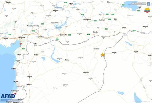 Suriyede 4.3 büyüklüğünde deprem