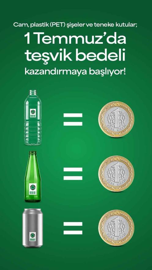 DOA ile iade edilen her ambalaj tüketiciye 1 TL kazandıracak
