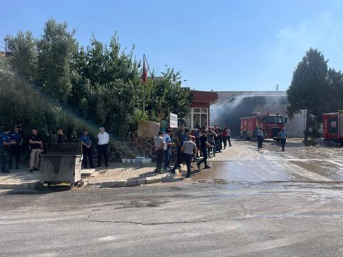 Gaziantepte tekstil fabrikasında yangın