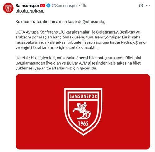 Samsunspor, Kayserispor maçının hazırlıklarına başladı
