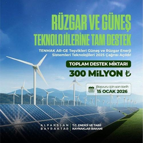 TENMAKtan güneş ve rüzgar projelerine destek