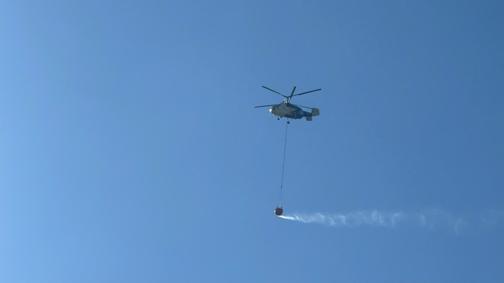 İznik’te çöplükte çıkan yangın, çalılığa sıçradı