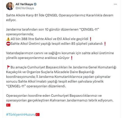 81 ilde sahte alkol operasyonu: 85 gözaltı