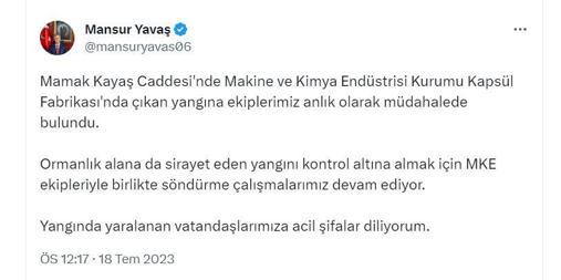 MKEnin kapsül fabrikasında patlama: 4 yaralı