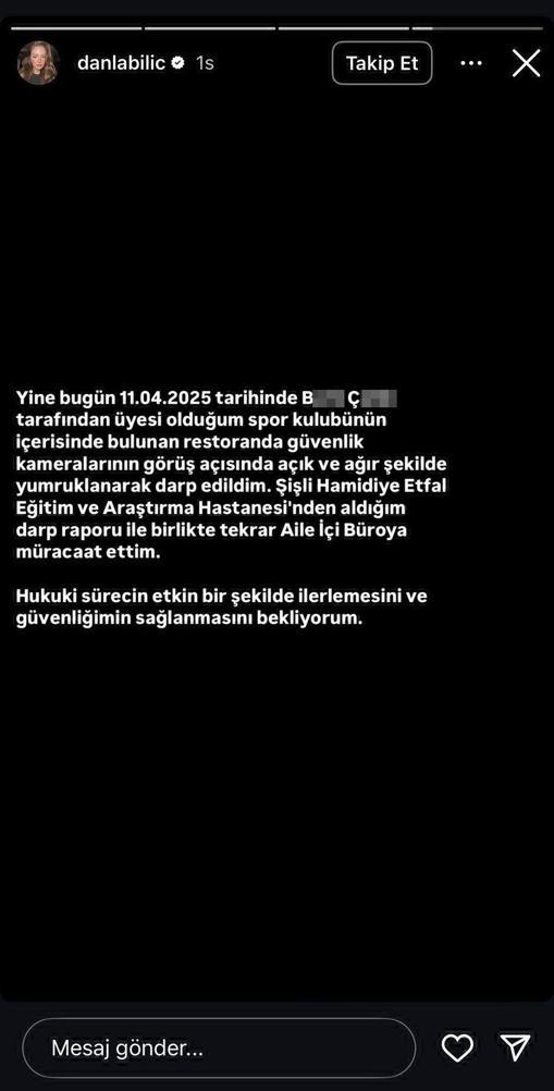 Danla Biliçin eski sevgilisi tarafından darbedildiği anlar kamerada