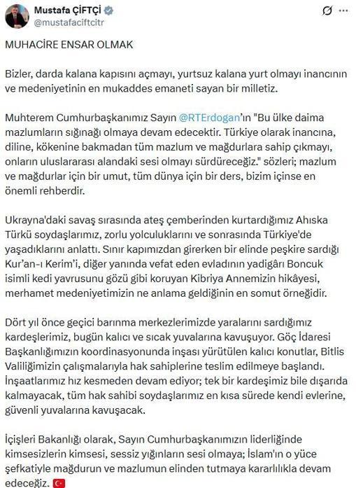 Bitliste Ahıska Türkleri için yapılan kalıcı konutların teslimine başlandı