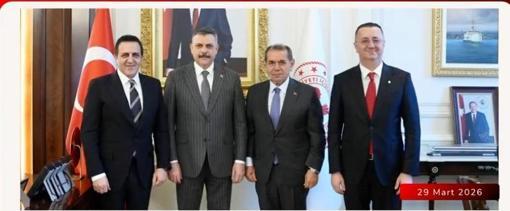 Galatasaray Başkanı Dursun Özbekten İçişleri Bakanı Mustafa Çiftçiye ziyaret